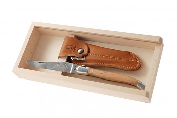 Zavírací nůž Laguiole Jean Dubost s rukojetí z olivového dřeva