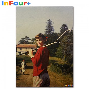 Plakát Audrey Hepburn 51,5x36cm Vintage č.1