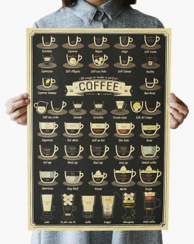 Vintage plakát coffee, káva č.013, 51 x 35.5 cm
