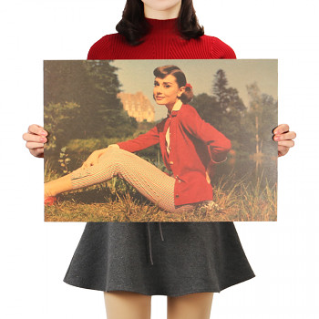 Plakát Audrey Hepburn 51,5x36cm Vintage č.12