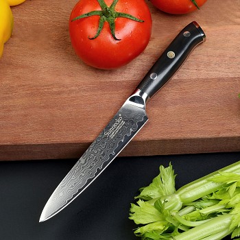Kuchyňský víceúčelový nůž 5" Sunnecko, 73 vrstev damaškové oceli