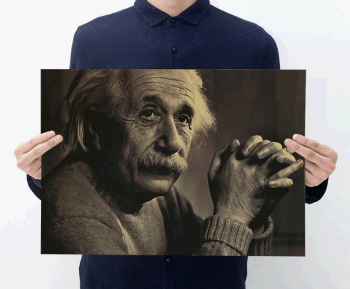 Plakát Albert Einstein 50,5x35cm kraft paper