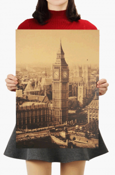 Plakát úžasné stavby, Big Ben, č.099, 50.5 x 36 cm 