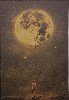 Plakát Nostalgic Grab Dream, uchopení snu, rozměr 35,5 x 51 cm