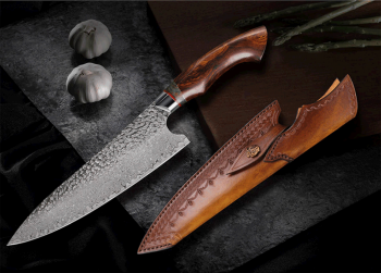 Prémiový nůž šéfkuchaře PEDWIFE 8" 73 vrstev damaškové oceli
