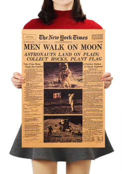 Plakát přistání ma měsíci, The New York Times č.062, 51.5 x 36 cm