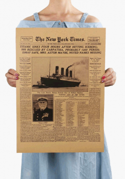 Plakát zkáza Titanicu, New York Times č.065, 51.5 x 36 cm