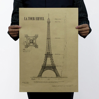 Plakát úžasné stavby, Eiffelova věž, č.208, 50.5 x 36 cm