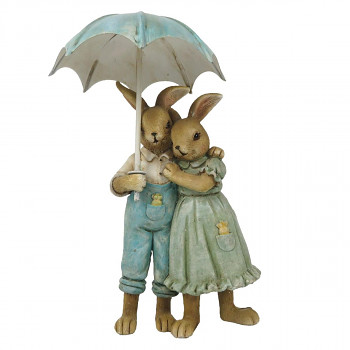 Zamilovaní zajíci pod deštníkem