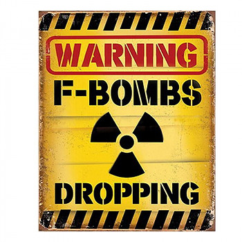 Plechová cedule F-BOMBS
