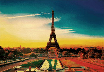 Plakát úžasné stavby, Eiffelova věž, č.219, 50.5 x 36 cm