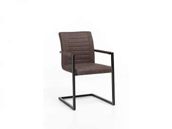 Židle s područkami Padar, kov, syntetická kůže, 2.jakkost