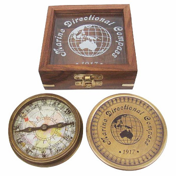 Mosazný kompas Marine Directional Compass