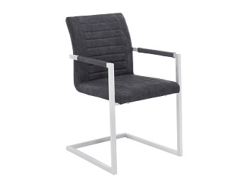 Židle s područkami Picton, kov, syntetická kůže, 2.jakkost