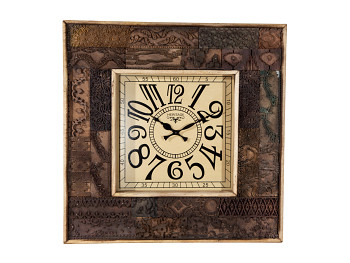 Nástěnné hodiny Heritage orient z recyklovaného dřeva