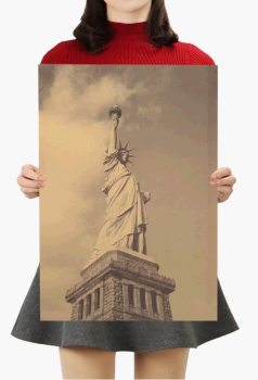 Plakát úžasné stavby, Socha svobody, č.250, 50.5 x 36 cm
