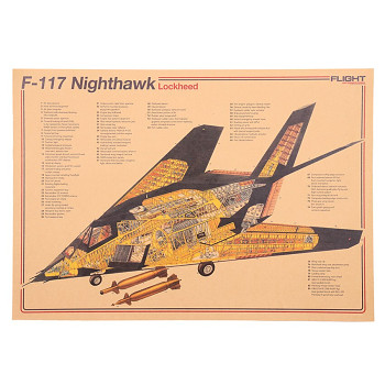 Plakát strážci nebes, Lockheed F-117 Nighthawk, č.253, 50.5 x 36 cm