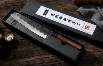 Kuchyňský nůž Kiritsuke SHANGQREN 8" Si-an 5Cr15CoMov ručně kovaná ocel