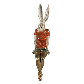 Dekorativní sedící figurka králičí slečny