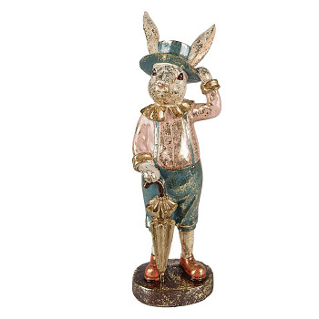 Dekorativní figurka králíka s deštníkem