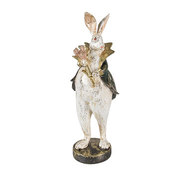 Dekorativní figurka králíka s kyticí