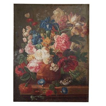 Obraz na plátně VASE WITH FLOWERS