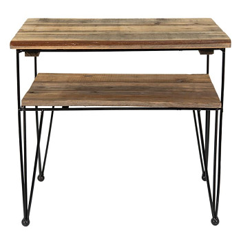 Malý odkládací stolek dřevo a kov