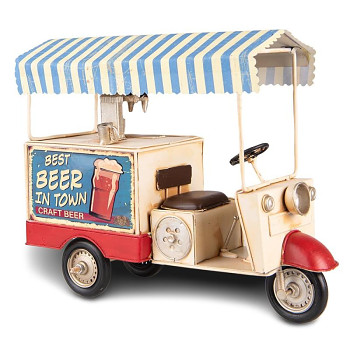 Dekorativní vintage tříkolka s pivním vozíkem