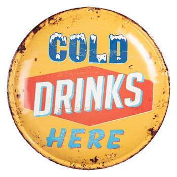Plechová cedule COLD DRINKS 
