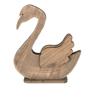 Dekorativní dřevěná labuť