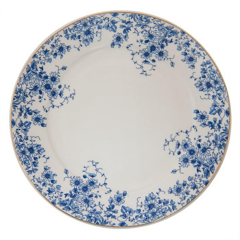 Porcelánový jídelní talíř BLUE FLOWERS