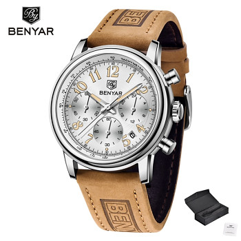 Pánské hodinky Benyar Sport Chromograph Silver