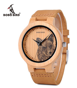 Uni dřevěné hodinky BOBO BIRD Bamboo Wolf