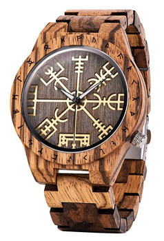 Pánské dřevěné hodinky BOBO BIRD Viking Runes