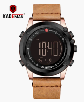 Pánské digitální hodinky Kademan Rock browngold