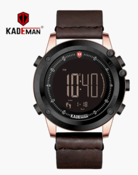 Pánské digitální hodinky Kademan Rock darkbrowngold
