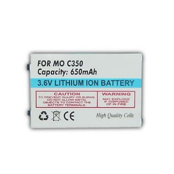 Kompatibilní baterie pro Motorola C250, C350, C350g, C353, C359, C359g, C370, C380, C385, C390, C450, C550, C650, E375, E380 další Li-Ion 650mAh