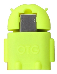 Adaptér microUSB/USB (OTG) žlutý