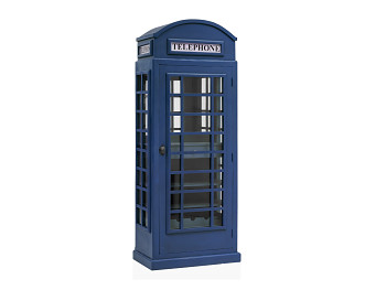 Barová skříňka London Telephone, Anglická telefonní budka -modrá