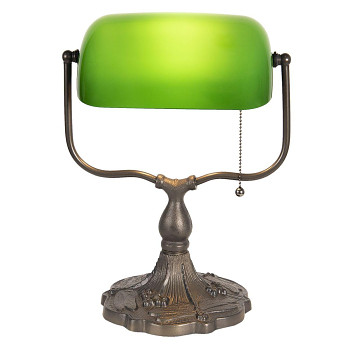 Stolní lampa Tiffany VINTAGE BANKER Clayre & Eef 5LL-1144GR