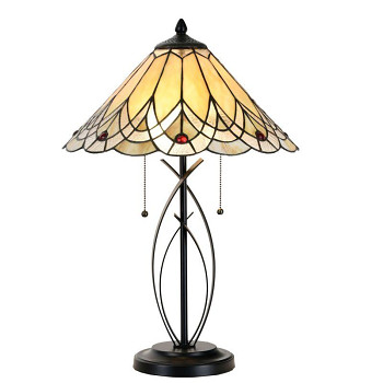 Stolní lampa Tiffany ART DECO Clayre & Eef 5LL-5186