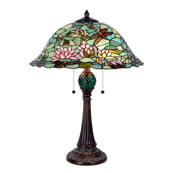 Stolní lampa Tiffany DRAGONFLY Clayre & Eef 5LL-5271