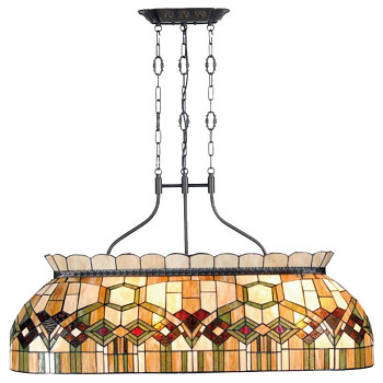 Závěsná lampa nad stůl Tiffany ART DECO Clayre & Eef 5LL-5286