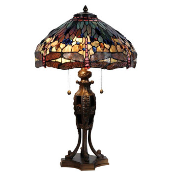 Stolní lampa Tiffany DRAGONFLY Clayre & Eef 5LL-5296