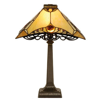 Stolní lampa Tiffany TRIANGLE Clayre & Eef 5LL-5313