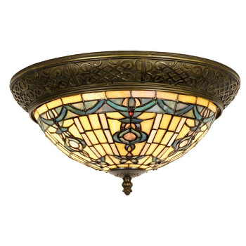 Stropní lampa Tiffany TRIANGLE Clayre & Eef 5LL-5351