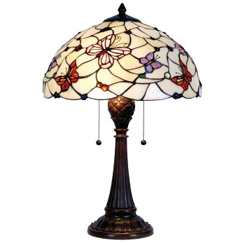 Stolní lampa Tiffany BUTTERFLY PARADISE Clayre & Eef 5LL-5365