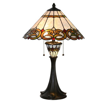 Stolní lampa Tiffany TRIANGLE Clayre & Eef 5LL-5392