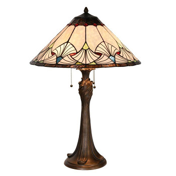 Stolní lampa Tiffany TRIANGLE Clayre & Eef 5LL-5394