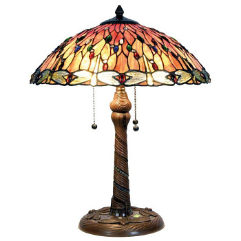 Stolní lampa Tiffany DRAGONFLY Clayre & Eef 5LL-5466